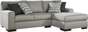 Benchcraft® Marsing Nuvella 2-Piece Slate Sectional with Chaise