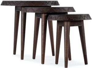 Hooker® Furniture Commerce and Market 3-Piece Natural Dark Nesting Table Set