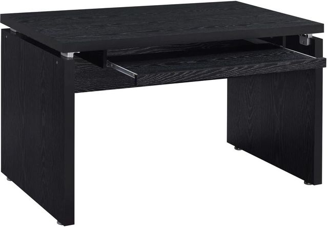 Coaster® Russell Black Oak Computer Desk With Keyboard Tray-1