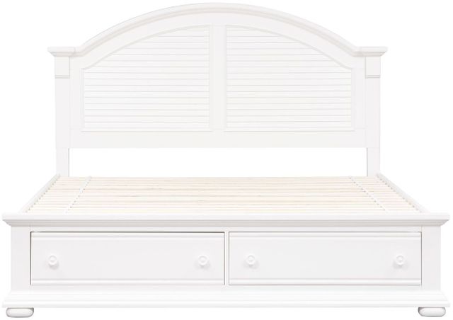 Liberty Summer House I Oyster White King Storage Bed