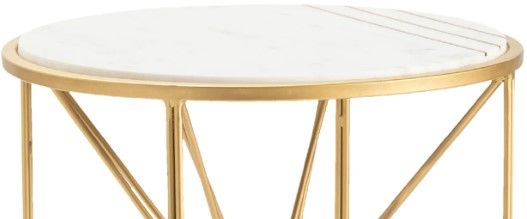 Crestview Collection Darby Gold/White Accent Table-1