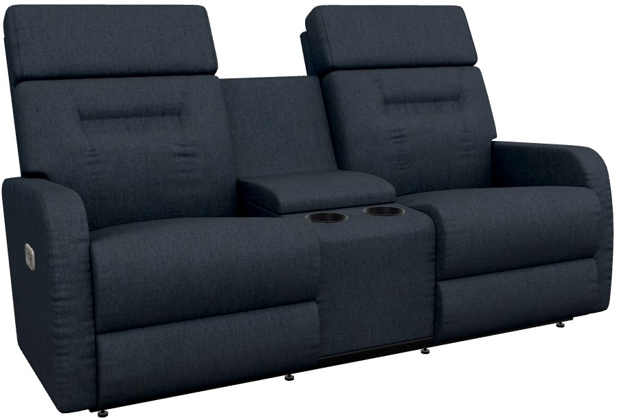 La-Z-Boy® Lennon Indigo Power Wall Reclining Loveseat with Console 