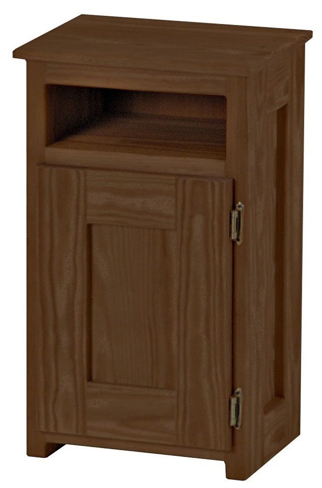 Crate Designs™ Brindle Right Side Hinge Door Petite Nightstand with Lacquer Finish Top Only
