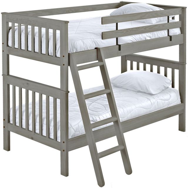 Crate Designs™ Classic Finish Twin Over Twin Tall Mission Bunk Bed 2