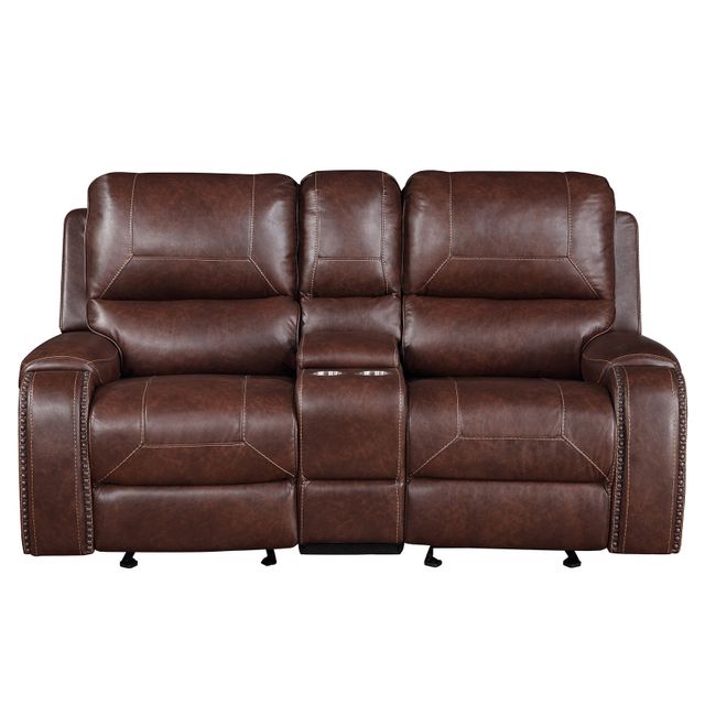 Steve Silver Co. Keily Brown Manual Motion Glider Recliner Loveseat-1