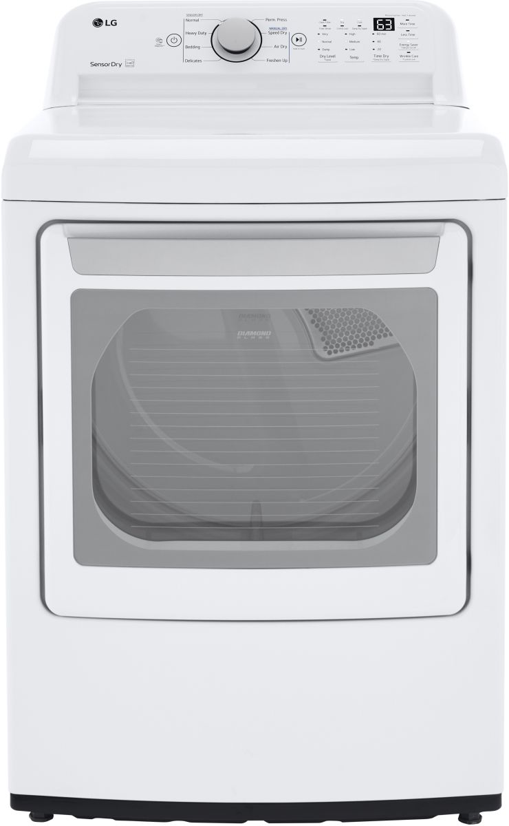 LG 7.3 Cu. Ft. White Front Load Electric Dryer