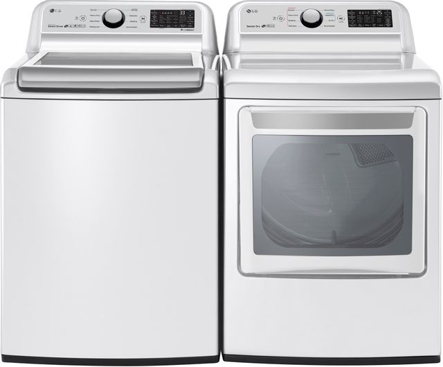LG 7.3 Cu. Ft. White Front Load Gas Dryer 17