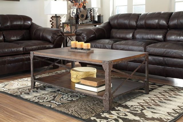 Signature Design by Ashley® Shairmore Rustic Brown Coffee Table 1