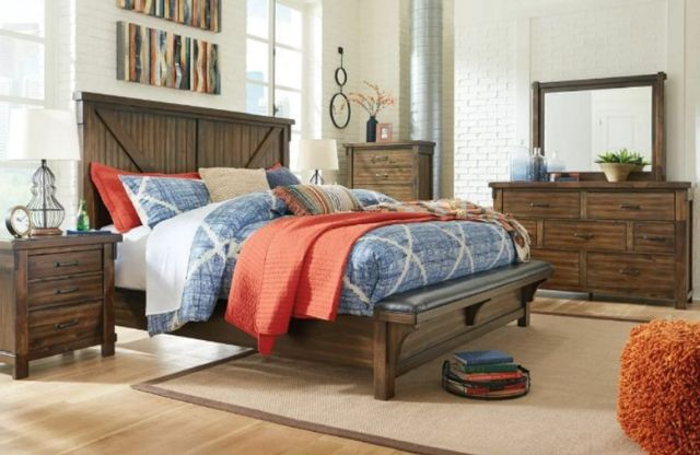 Signature Design by Ashley® Lakeleigh 2-Piece Brown California King Panel Bed Set-3
