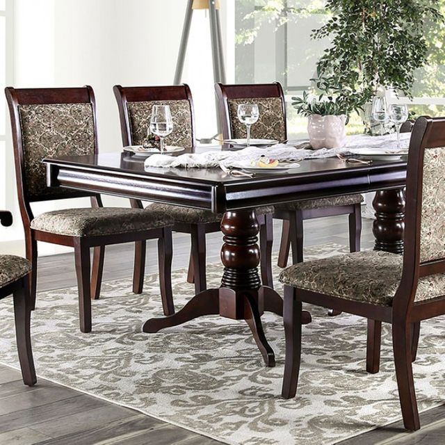 Furniture of America® St. Nicholas I Antique Cherry Dining Table | Roby ...