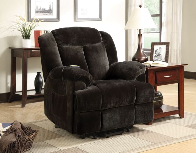 Coaster® Chocolate Power Lift Recliner With Wired Remote 4