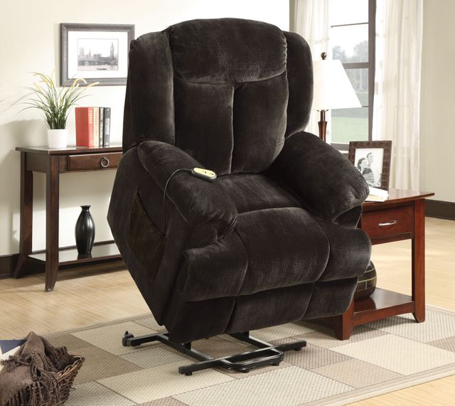 Coaster® Chocolate Power Lift Recliner With Wired Remote 3