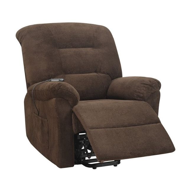 Coaster® Chocolate Upholstered Power Lift Recliner 8