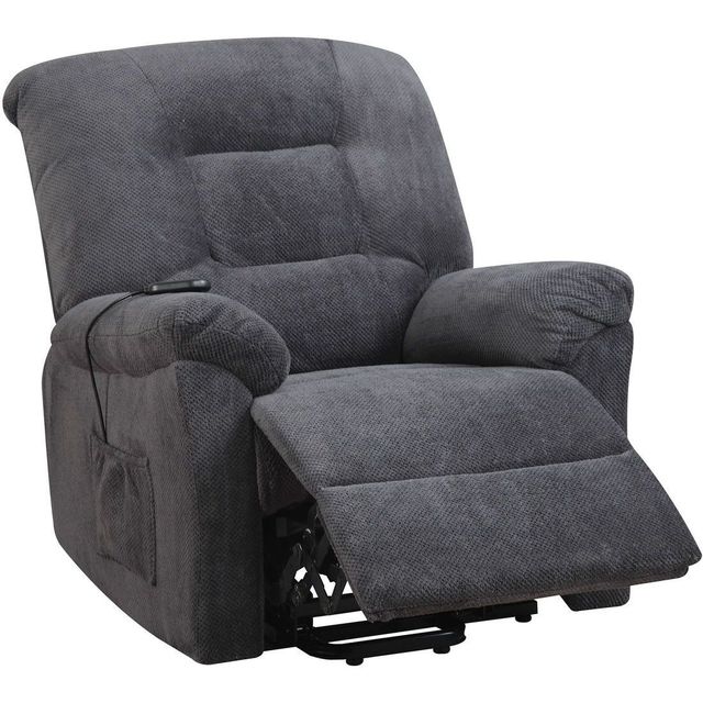Coaster® Charcoal Upholstered Power Lift Recliner-1