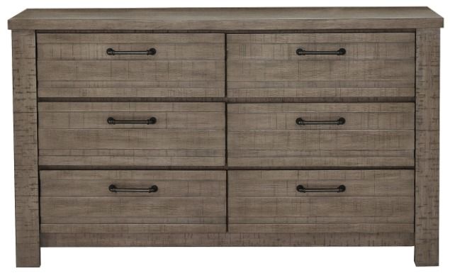 Samuel Lawrence Furniture Ruff Hewn Gray Brown Bedroom Dresser-0