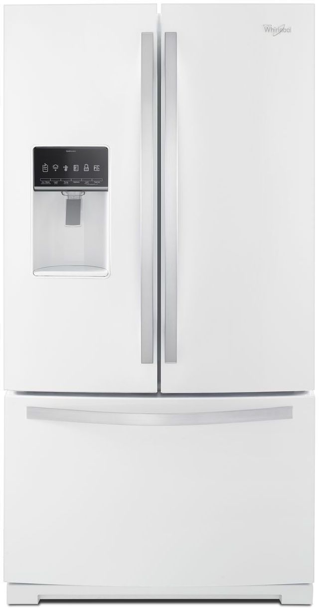 Whirlpool® 27. Cu. Ft. French Door Bottom Freezer Refrigerator-White Ice 0