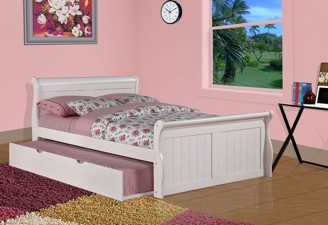 Donco Trading Company Full Sleigh Bed With Trundle Bed-0