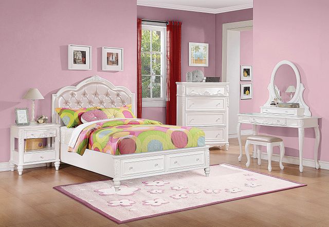 Coaster® Caroline Pink Twin Storage Bed 2