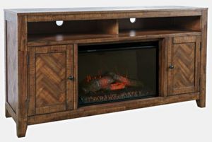 Jofran Inc. Fairview Brown Electric Fireplace Media Console