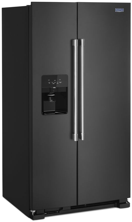 Maytag® 24.51 Cu. Ft. Cast Iron Black Side-by-Side Refrigerator 2