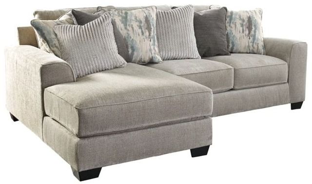 Benchcraft® Ardsley 2-Piece Pewter Left-Arm Facing Loveseat Sectional with Chaise