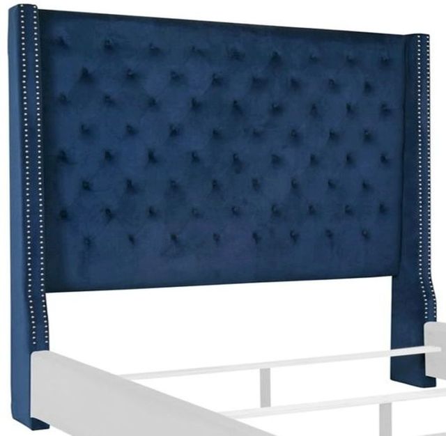 Signature Design by Ashley® Coralayne Blue Queen Upholstered Headboard-0