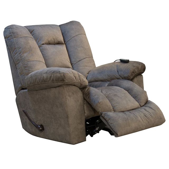 Catnapper Manfred Casual Rocker Recliner with Heat and Massage Ebony ...