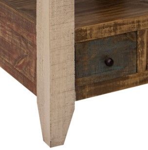International Furniture Direct Antique Multi-Colored End Table-1