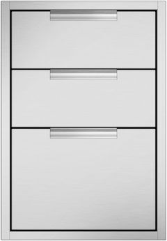 DCS 20.31" Brushed Stainless Steel Tower Drawer Triple