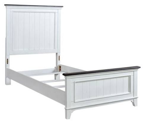 Liberty Allyson Park Wirebrushed White Twin Panel Bed