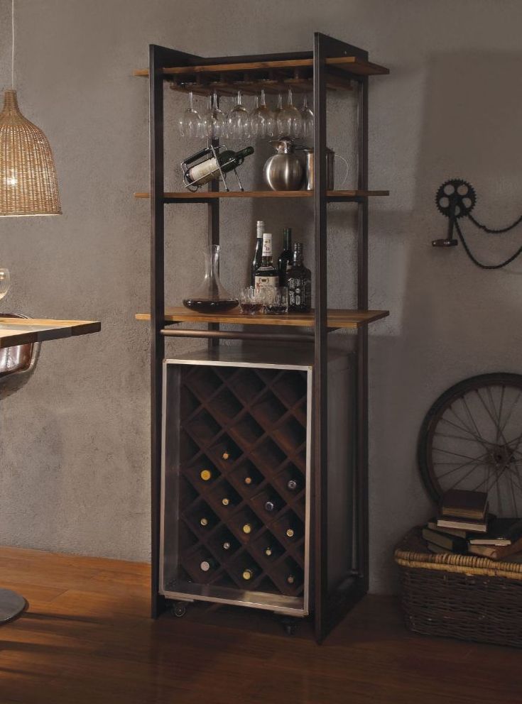 Bayside furnishings tall wine bar deals cabinet