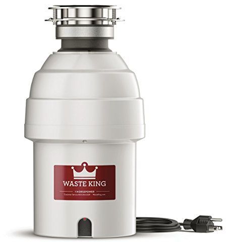Waste King® 1 HP Continuous Feed White Garbage Disposal 0