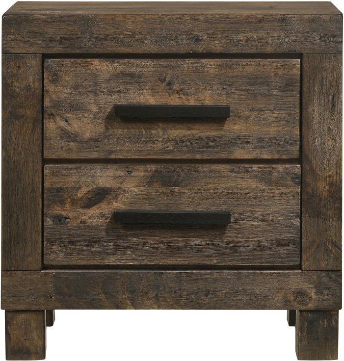 rustic brown nightstand