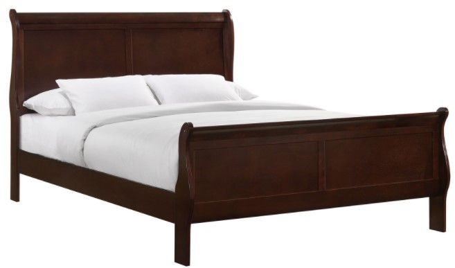 The Louis Philippe Queen Bed & 1 Nightstand & Dresser & Mirror