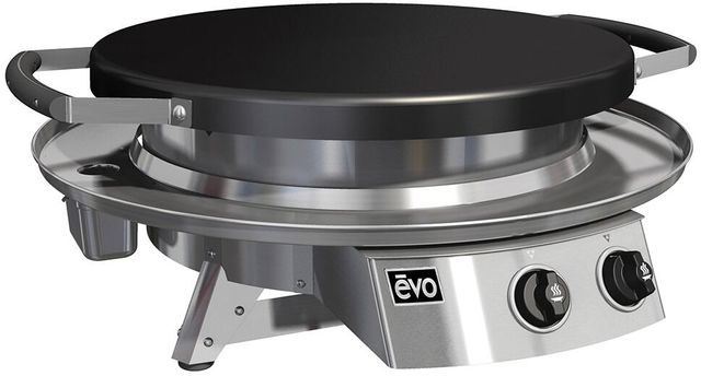 Evo® Professional 40" Stainless Steel Tabletop Liquid Propane Gas Grill with 30" Flattop