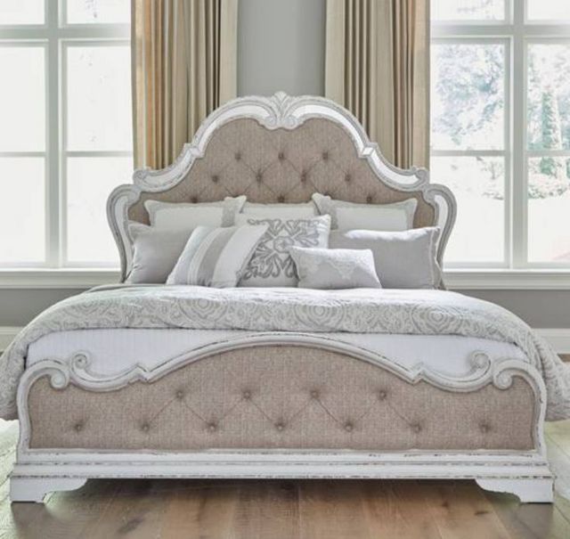 Liberty Magnolia Manor 4-Piece Antique White/Weathered Bark Queen Bedroom Set-1
