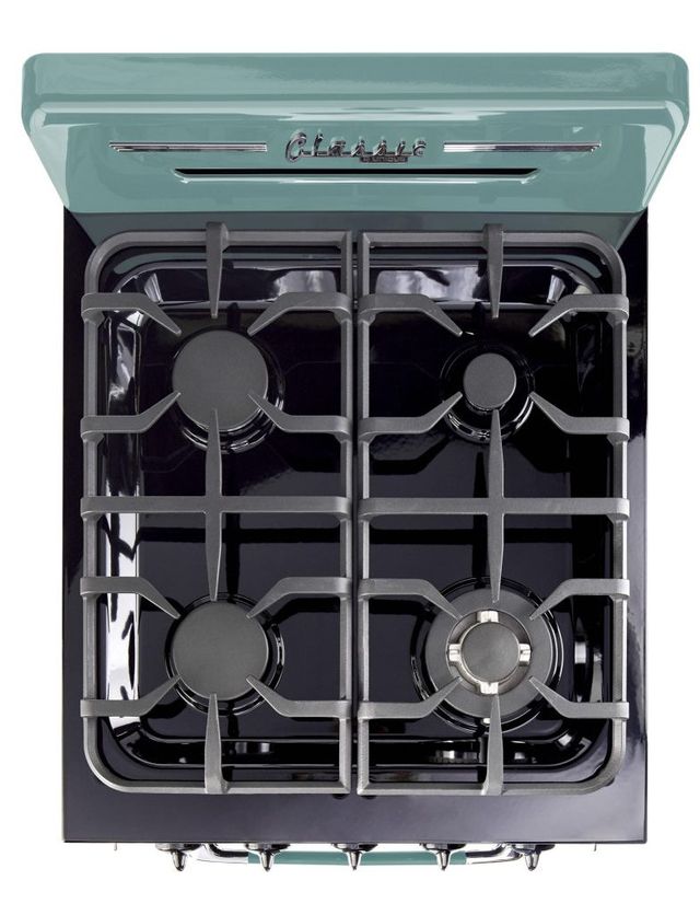 Unique® Appliances Classic Retro 24" Ocean Mist Turquoise Freestanding Natural Gas Range 3