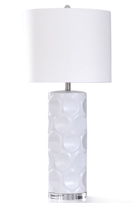 Stylecraft Adira White Ceramic Table Lamp