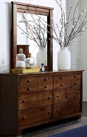 Progressive® Furniture Diego 2-Piece Espresso Pine Dresser and Mirror Set