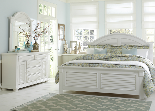 Liberty Furniture Summer House l 3 Piece Oyster White  Bedroom Queen Panel Bedroom Set-0