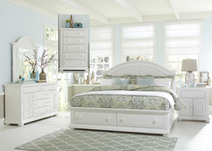 Liberty Summer House l 5-Piece Oyster White Queen Storage Bedroom Set