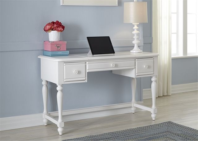 Liberty Summer House Oyster White Youth Vanity Desk | Big Sandy ...