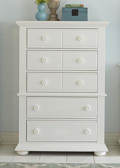 Liberty Furniture Summer House I Oyster White 5 Drawer Chest