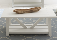 Liberty Furniture Summer House Oyster White Cocktail Table