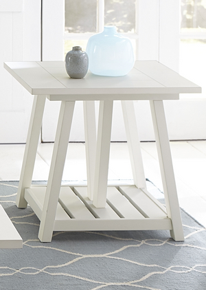 Liberty Summer House Oyster White End Table