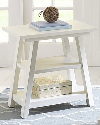 Liberty Furniture Summer House Oyster White Chair Side Table