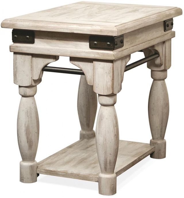 Riverside Furniture Regan Farmhouse White Chairside Table-0