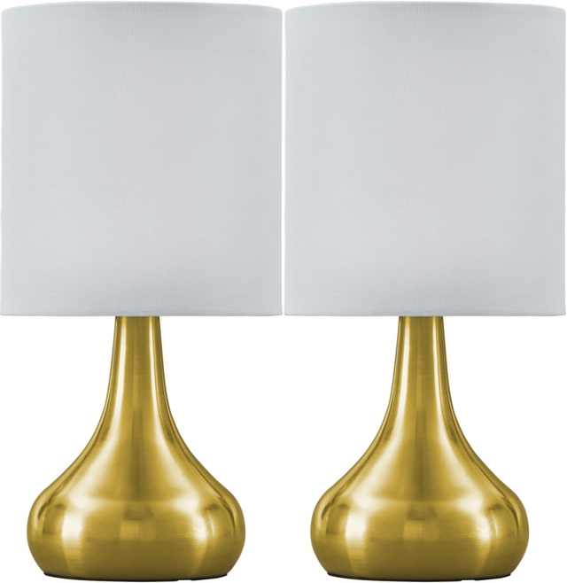 Signature Design by Ashley® Camdale 2-Piece Brass Table Lamp Set