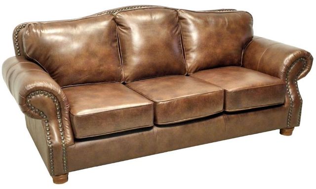 LaCrosse Rustic Rust Stationary Leather Sofa 1