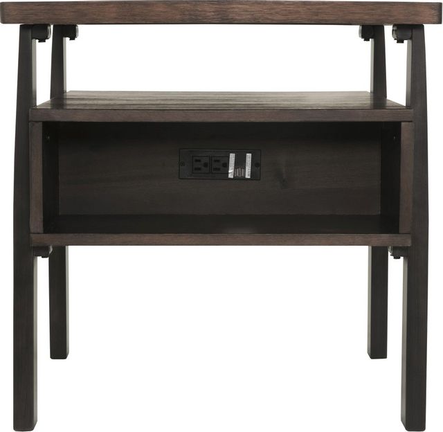 Signature Design by Ashley® Vailbry Brown End Table with USB Ports 2